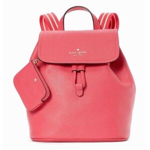 Kate Spade ROSIE Medium Flap Backpack In Pink Peppercorn NWT